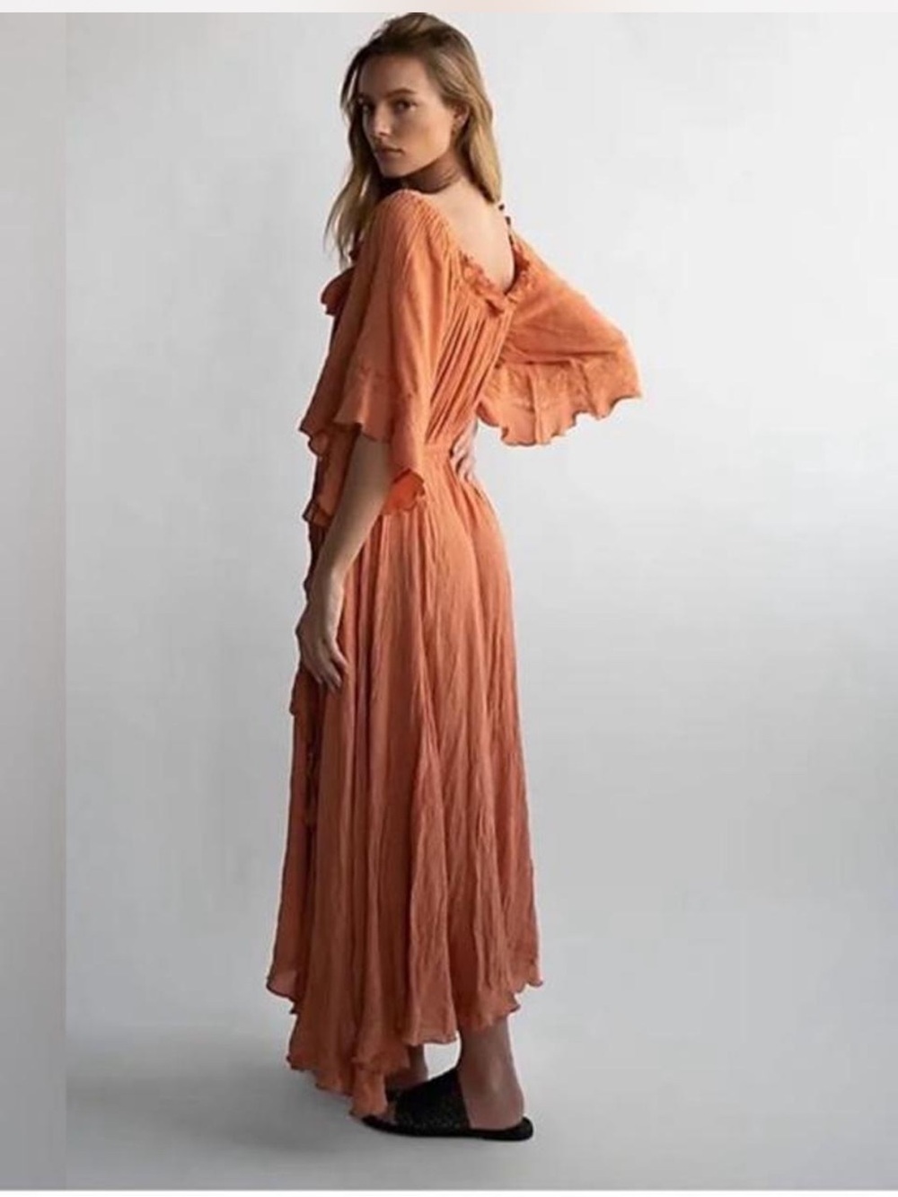 Free People Coral Ruffled Maxi Dress - Picture 2 of 3